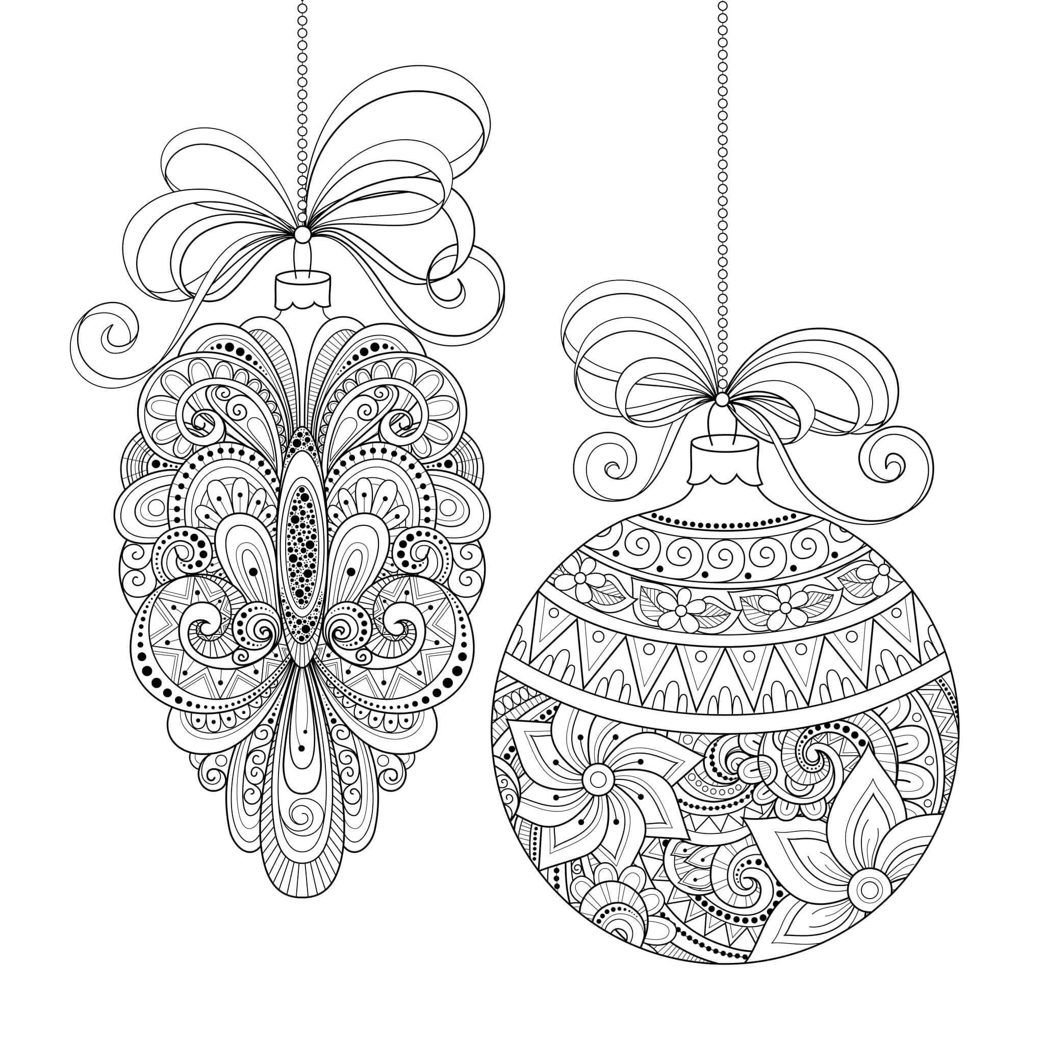 Décorations de Noël Adultes coloring page