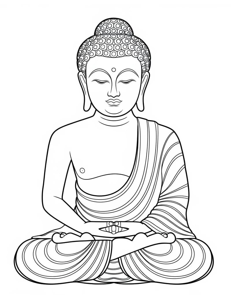 Coloriage Dessin de Bouddha