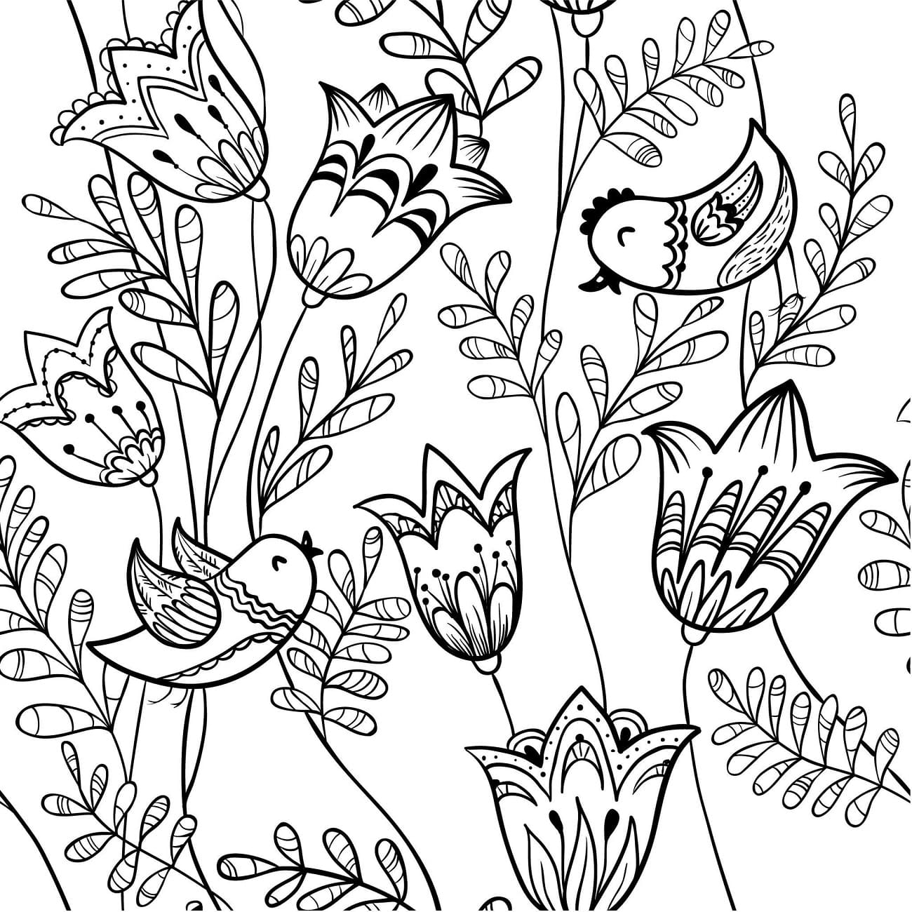 Coloriage Dessin de Fleur Adulte