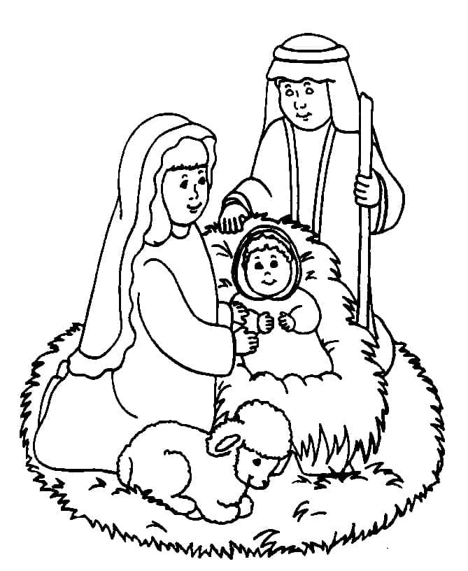 Dessin de la Crèche coloring page