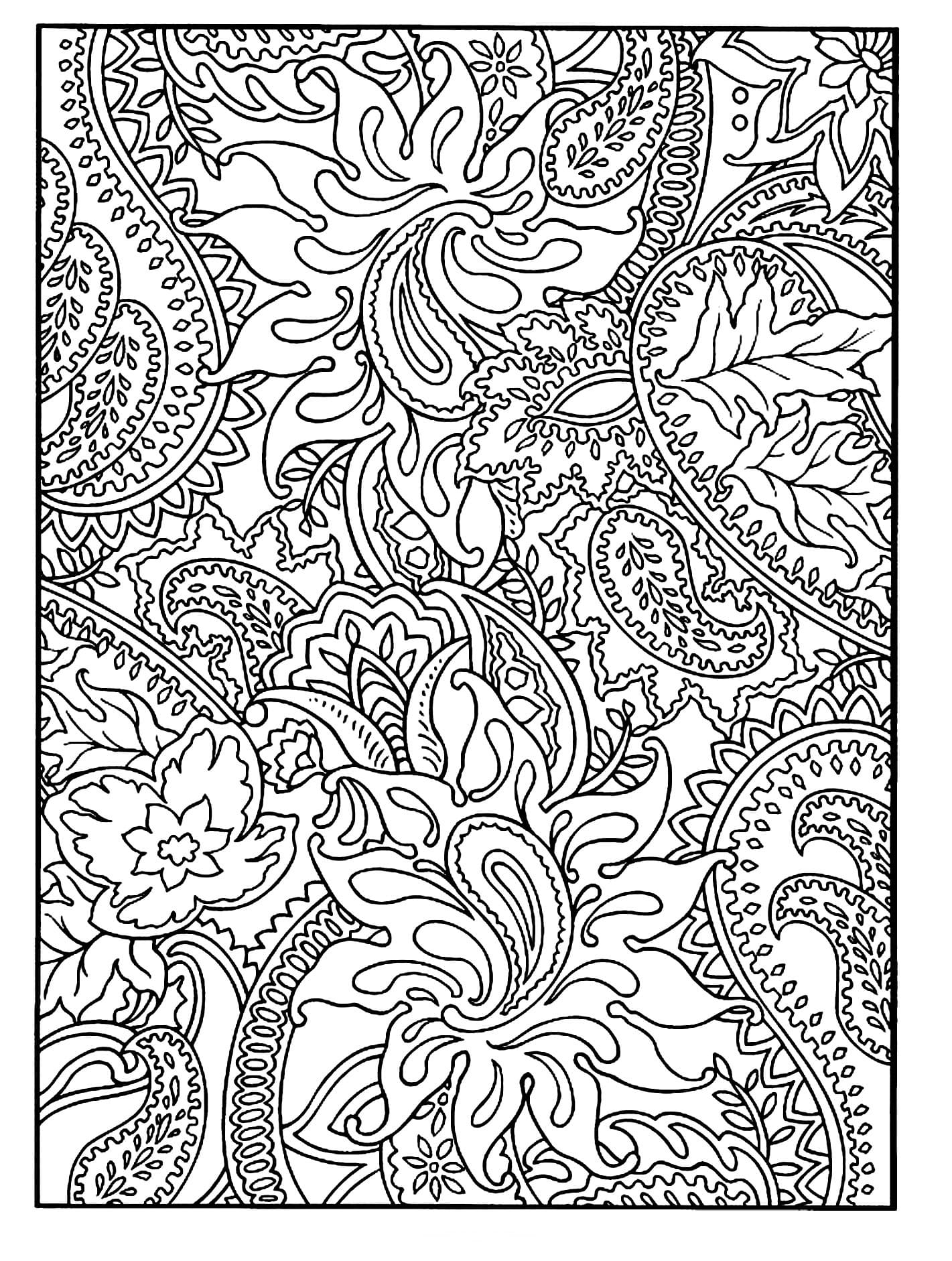 Dessin Gratuit de Fleurs Adultes coloring page