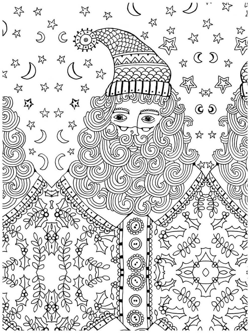 Coloriage Dessin Gratuit de Noël Adulte