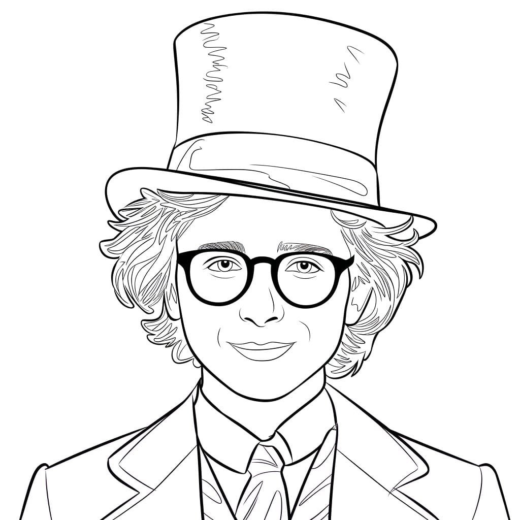 Dessin Gratuit de Wonka coloring page