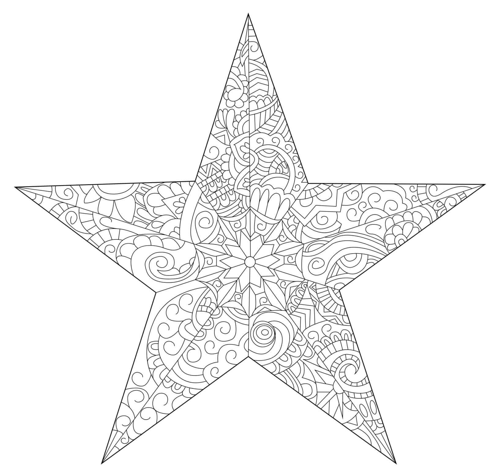 Étoile de Noël Adulte coloring page