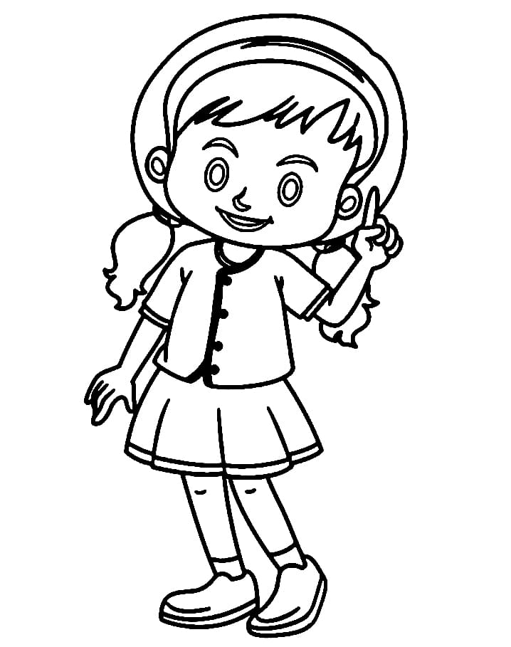 Fille Portugaise coloring page