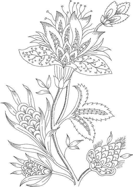 Fleur Adulte 3 coloring page