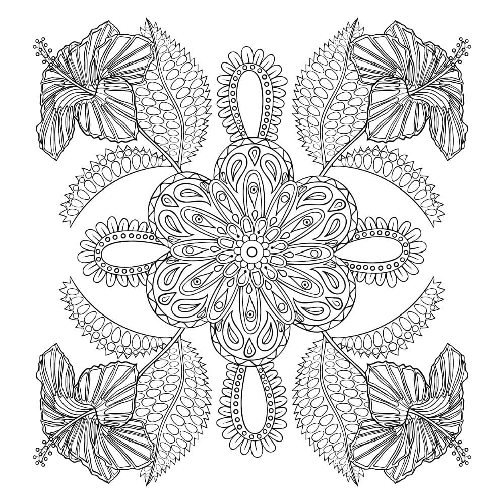 Fleur Adulte 4 coloring page