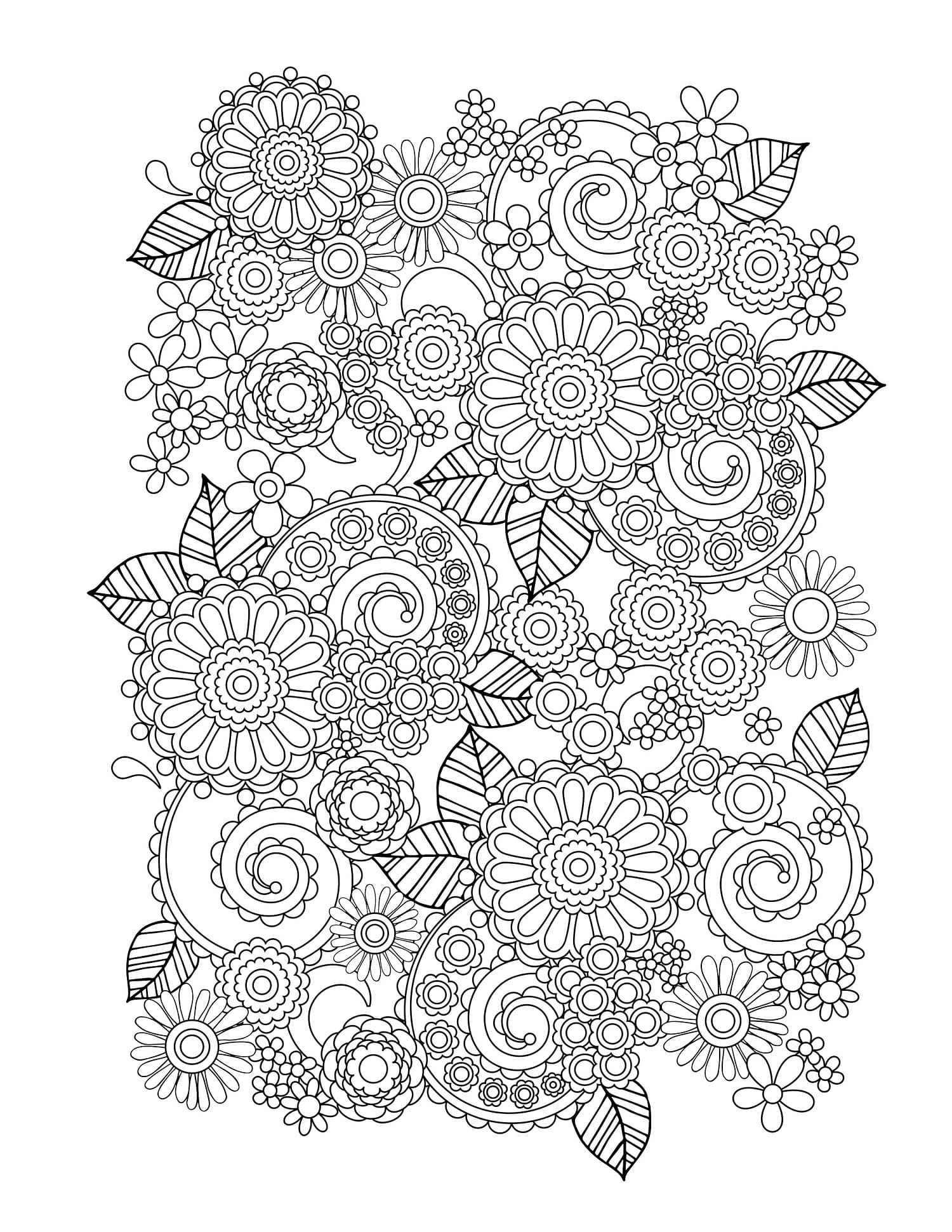 Coloriage Fleur Adulte 5