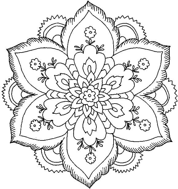 Coloriage Fleur Adulte étonnante