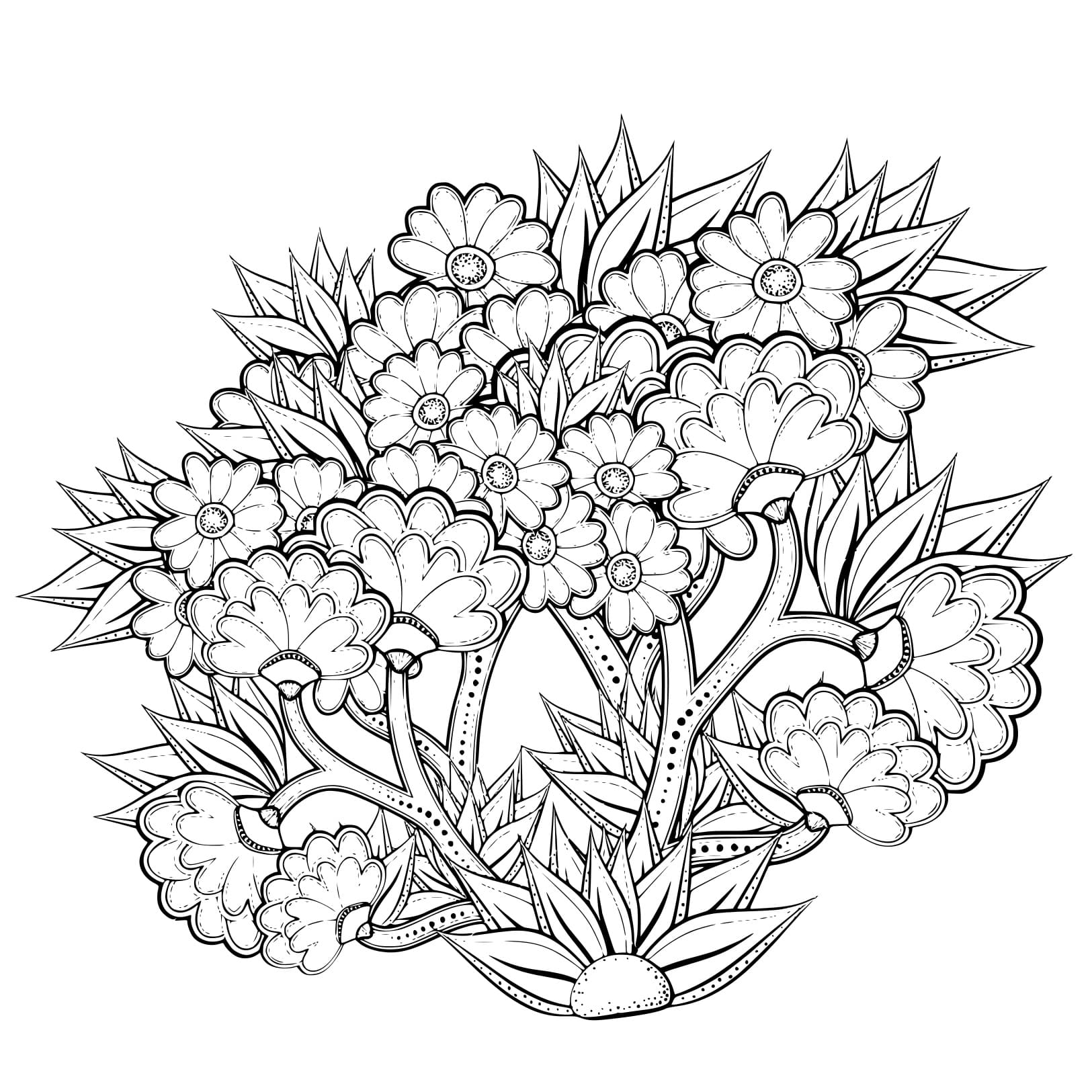 Fleur Adulte Imprimable coloring page