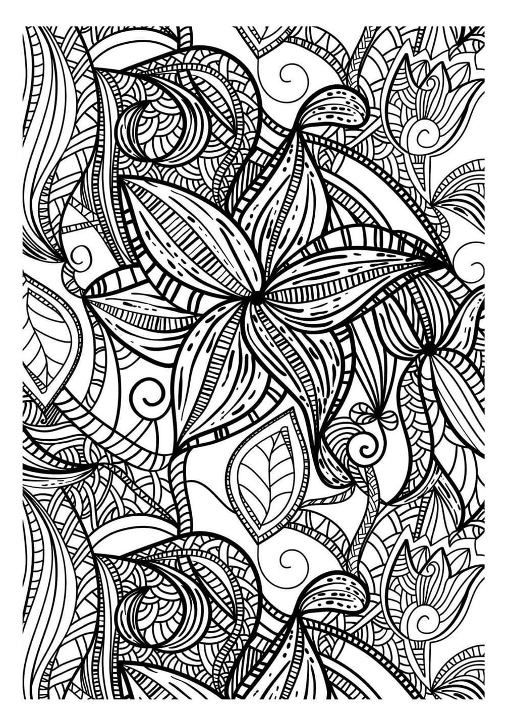 Fleurs pour Adultes coloring page