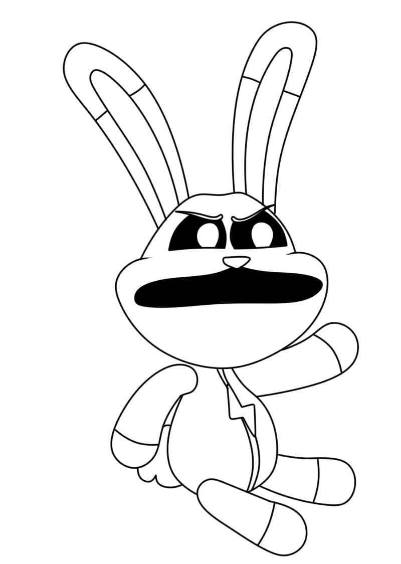 Hoppy Hopscotch en colère coloring page