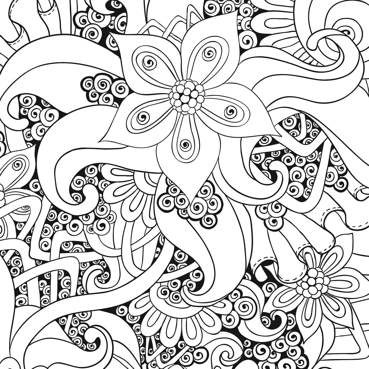 Image de Fleur Adulte coloring page