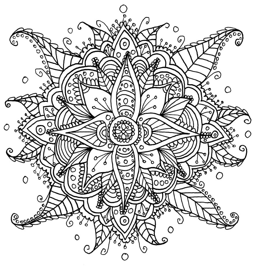 Coloriage Imprimable Fleur Adulte