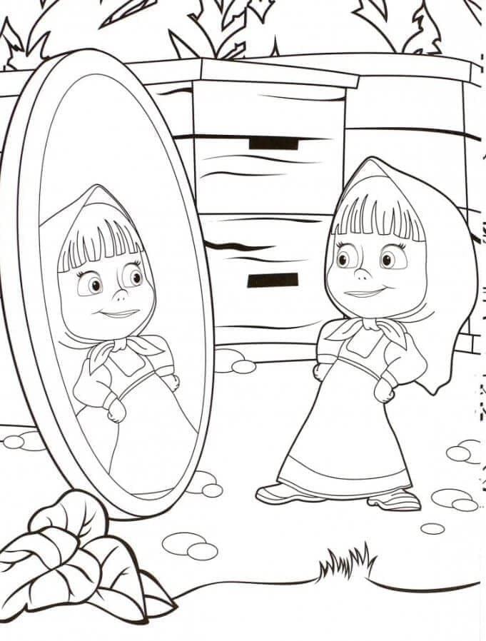 Jolie Masha coloring page