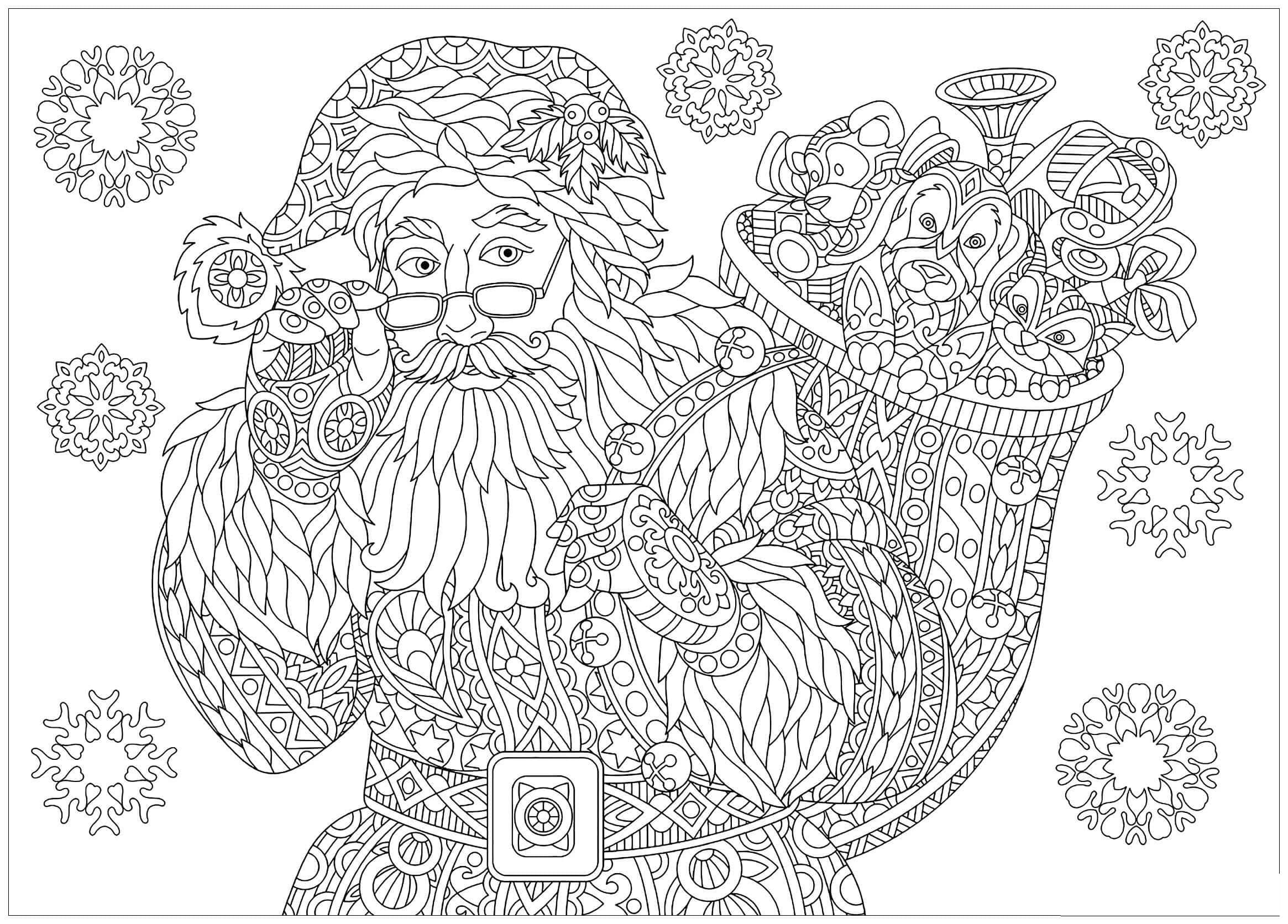 Joyeux Noël Adultes coloring page