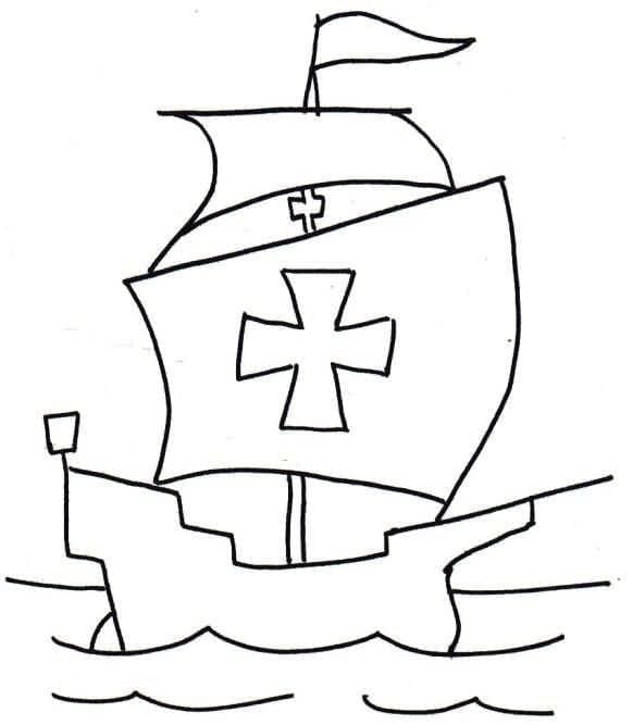 La Caravelle coloring page