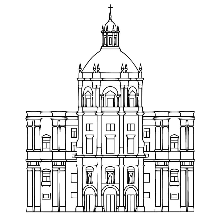 Le Panthéon National du Portugal coloring page