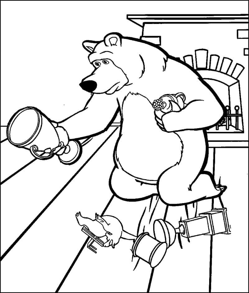 L’ours Michka coloring page