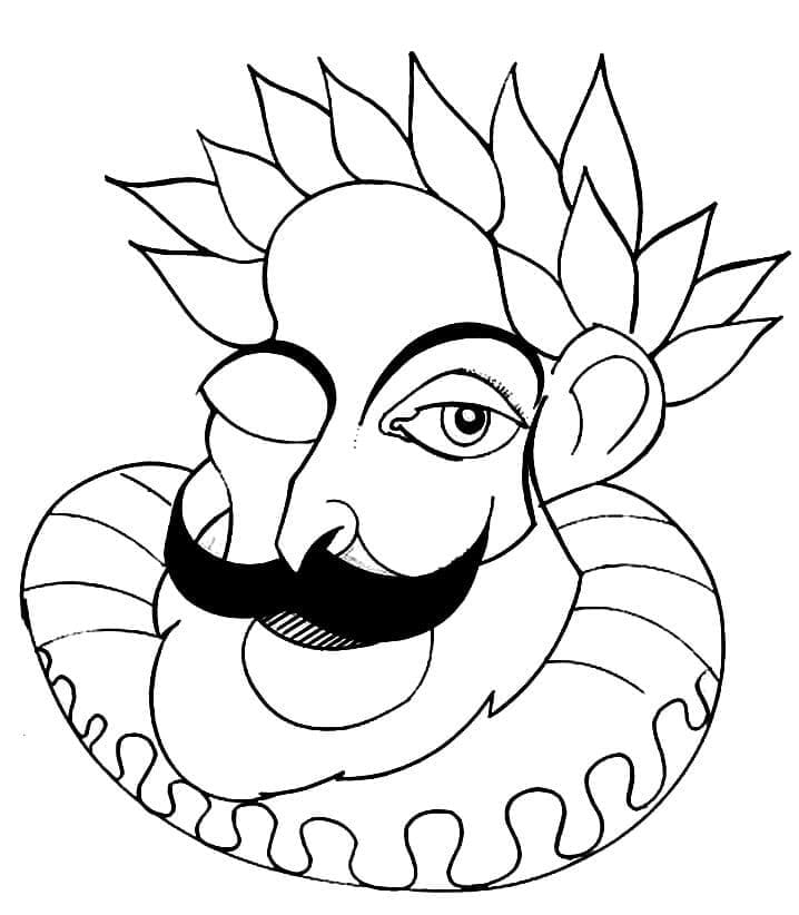 Luís de Camões Poète Portugais coloring page