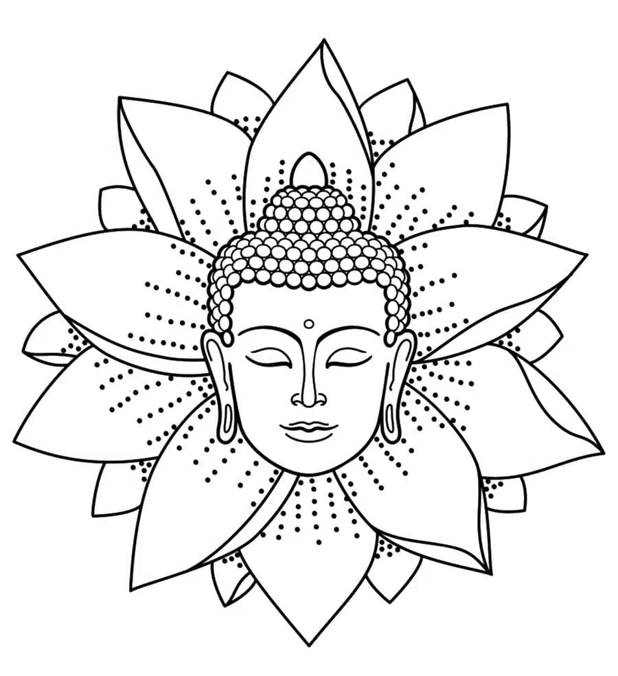 Magnifique Bouddha coloring page