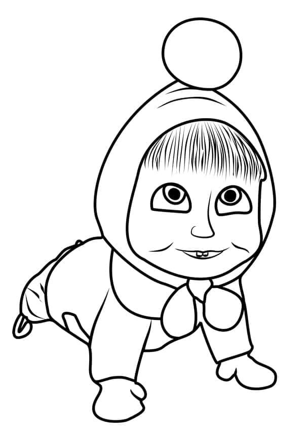 Coloriage Masha Mignonne