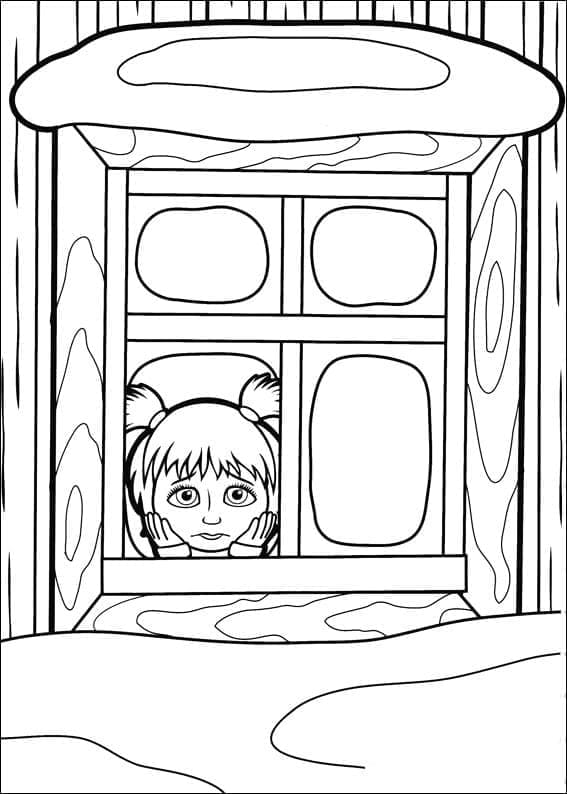 Masha Triste coloring page