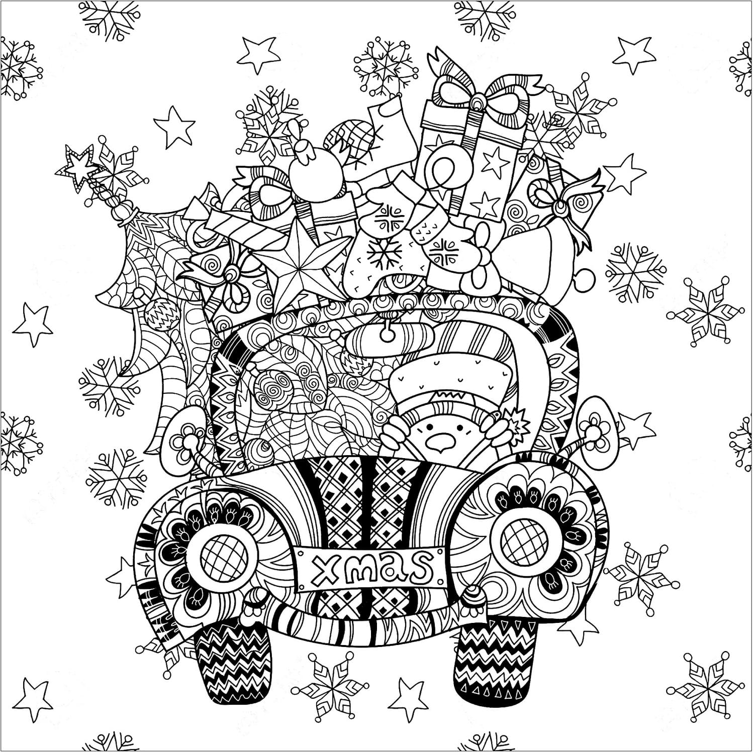 Noël Adulte Fantastique coloring page