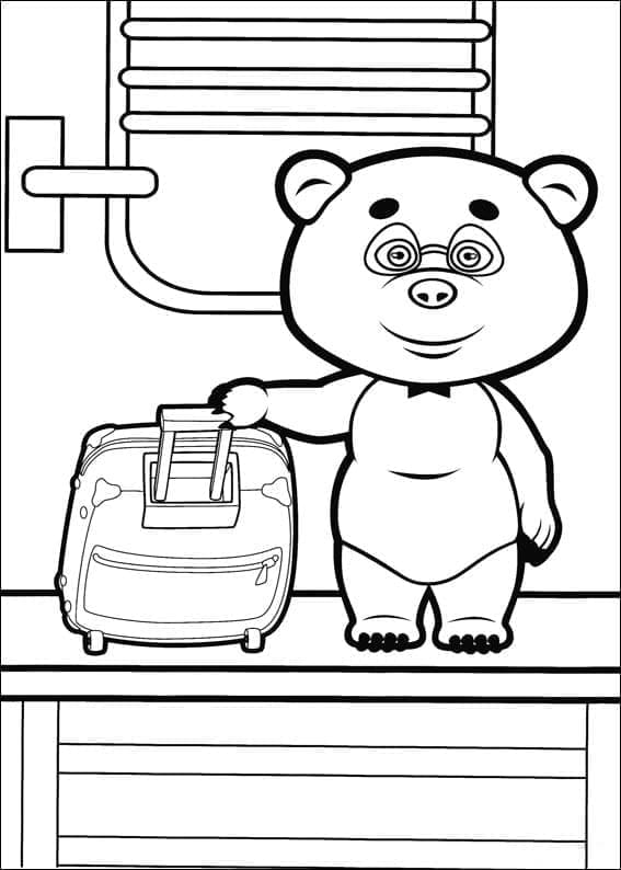 Panda de Masha Et Michka coloring page