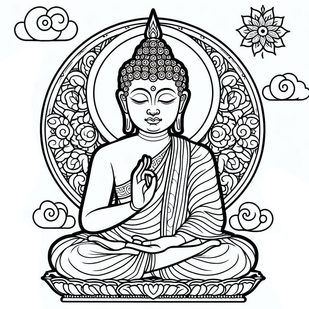 Peinture de Bouddha coloring page