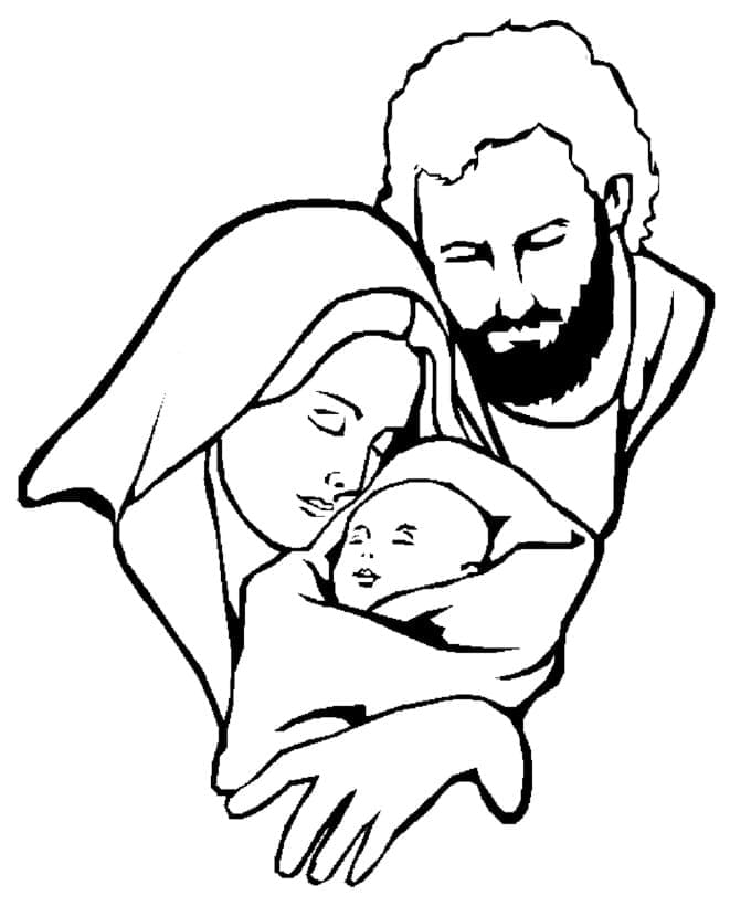 Peinture de la Crèche coloring page