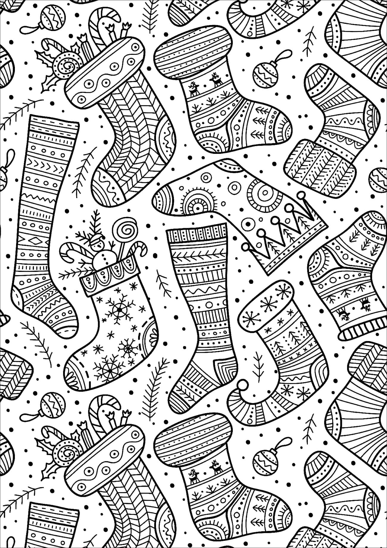 Peinture de Noël Adulte coloring page