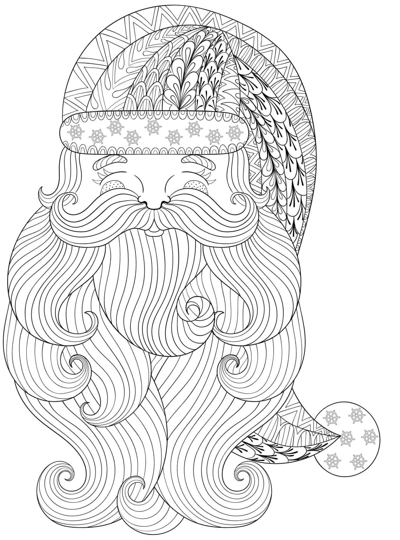 Père Noël pour Adulte coloring page