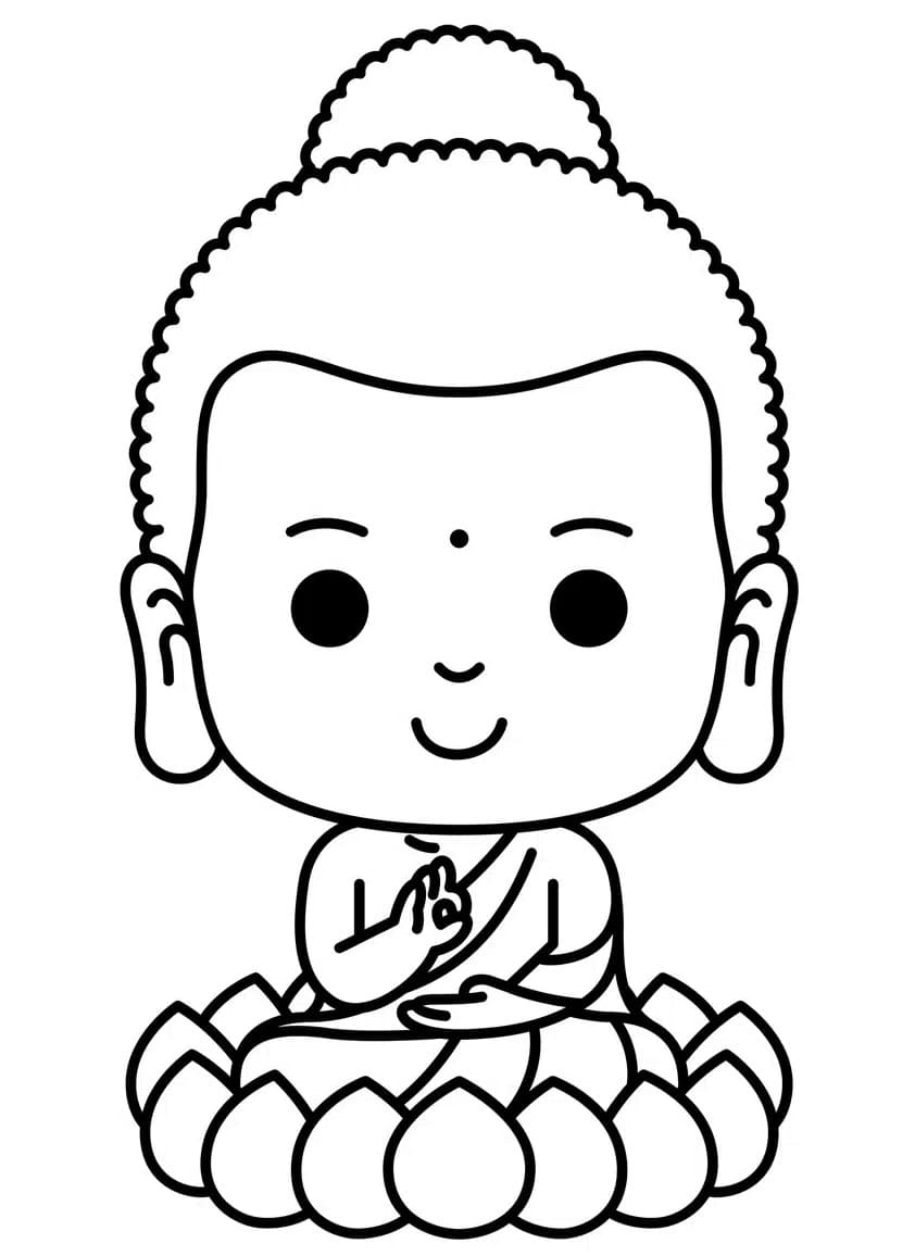 Coloriage Petit bouddha