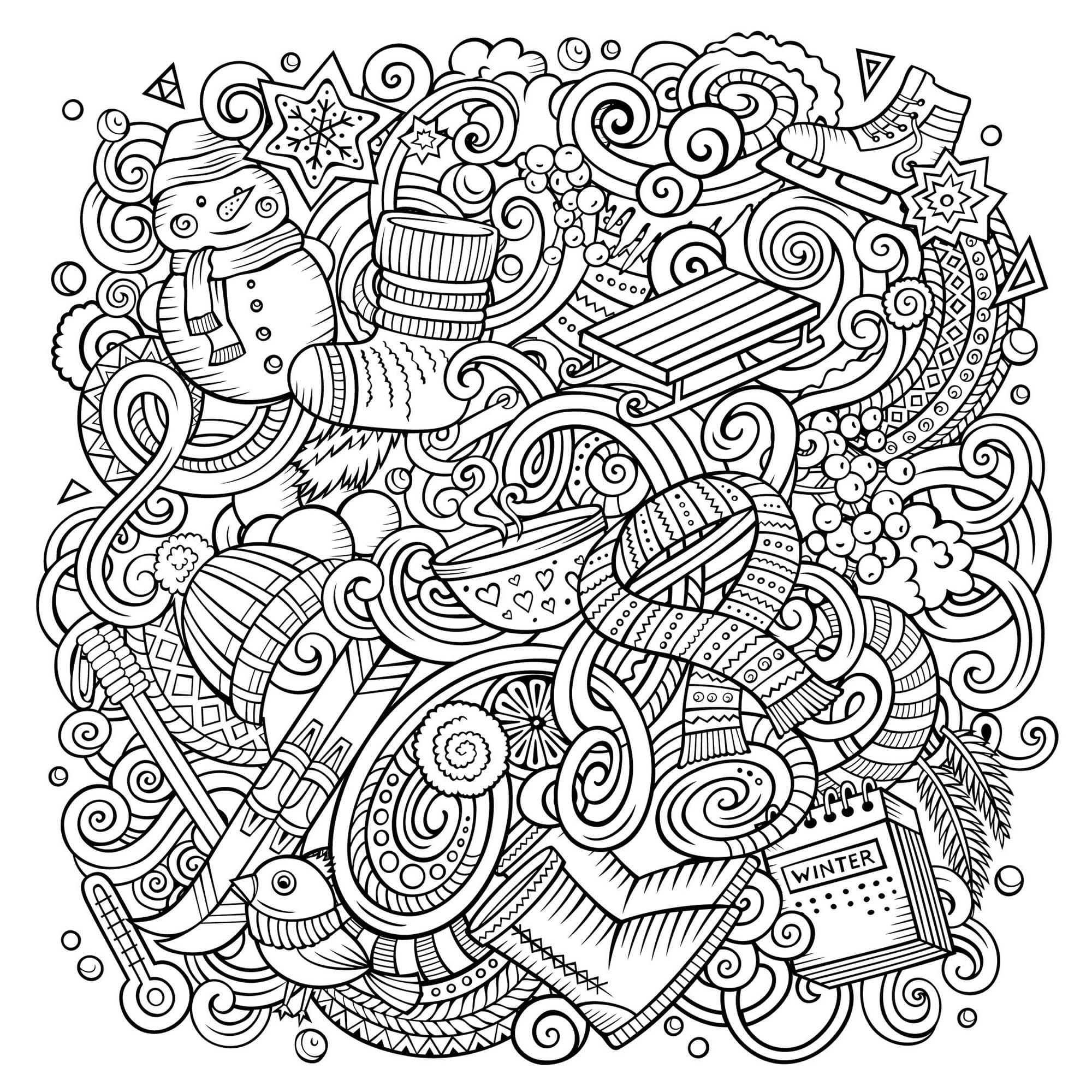 Photo de Noël Adulte coloring page