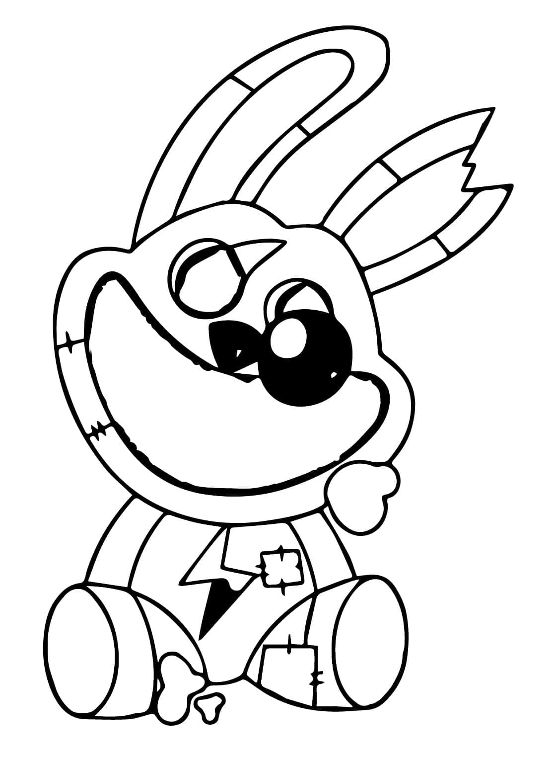 Poppy Playtime Smiling Critters Hoppy Hopscotch coloring page