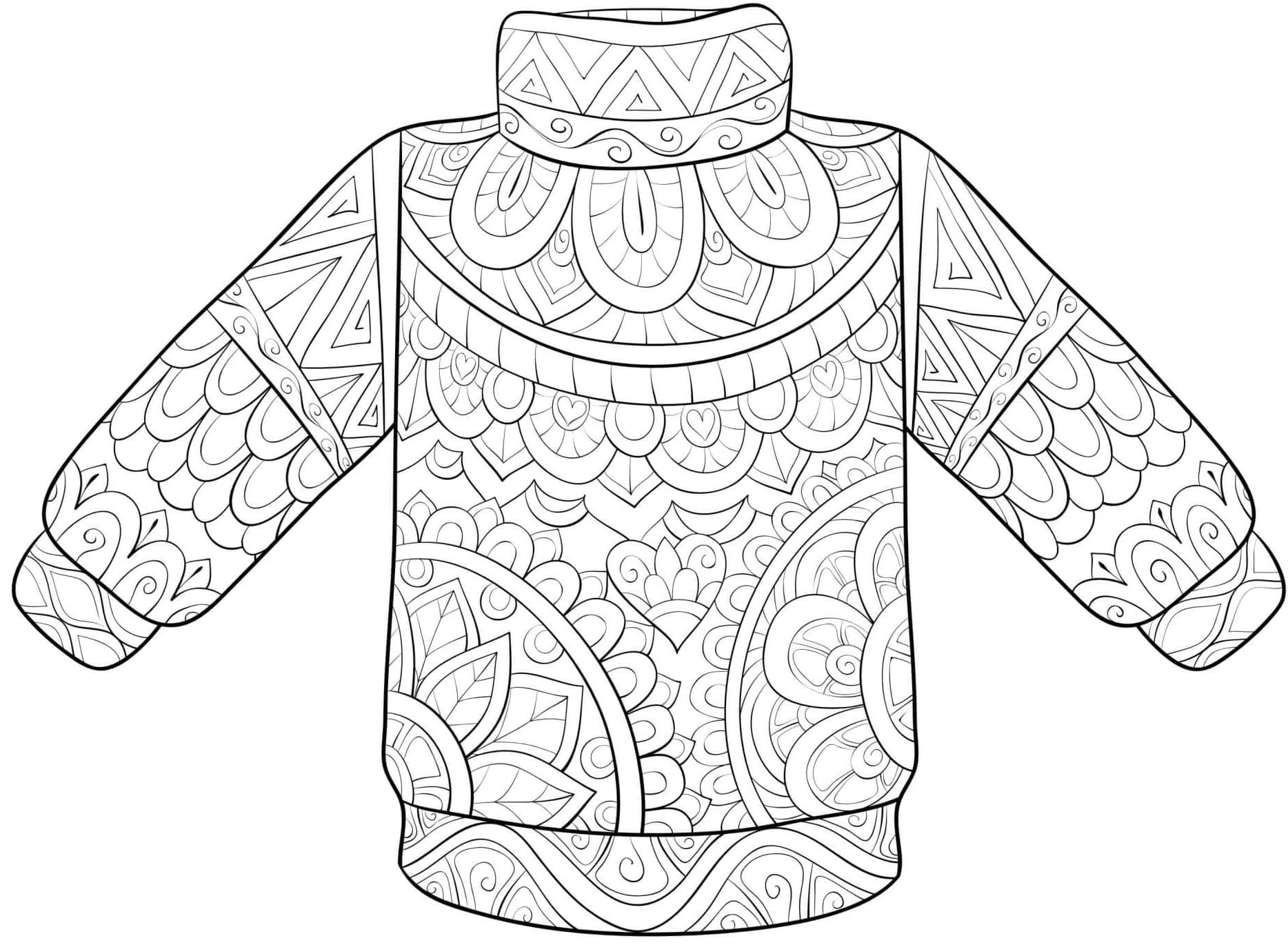 Pull de Noël Adulte coloring page