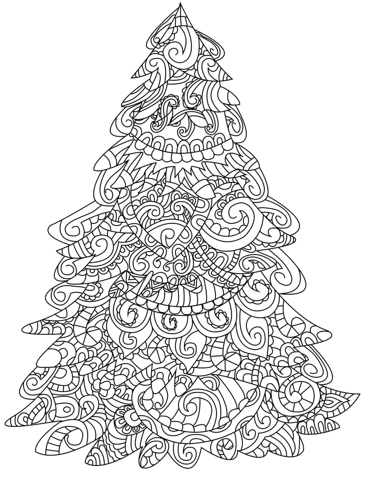 Coloriage Sapin de Noël Adultes