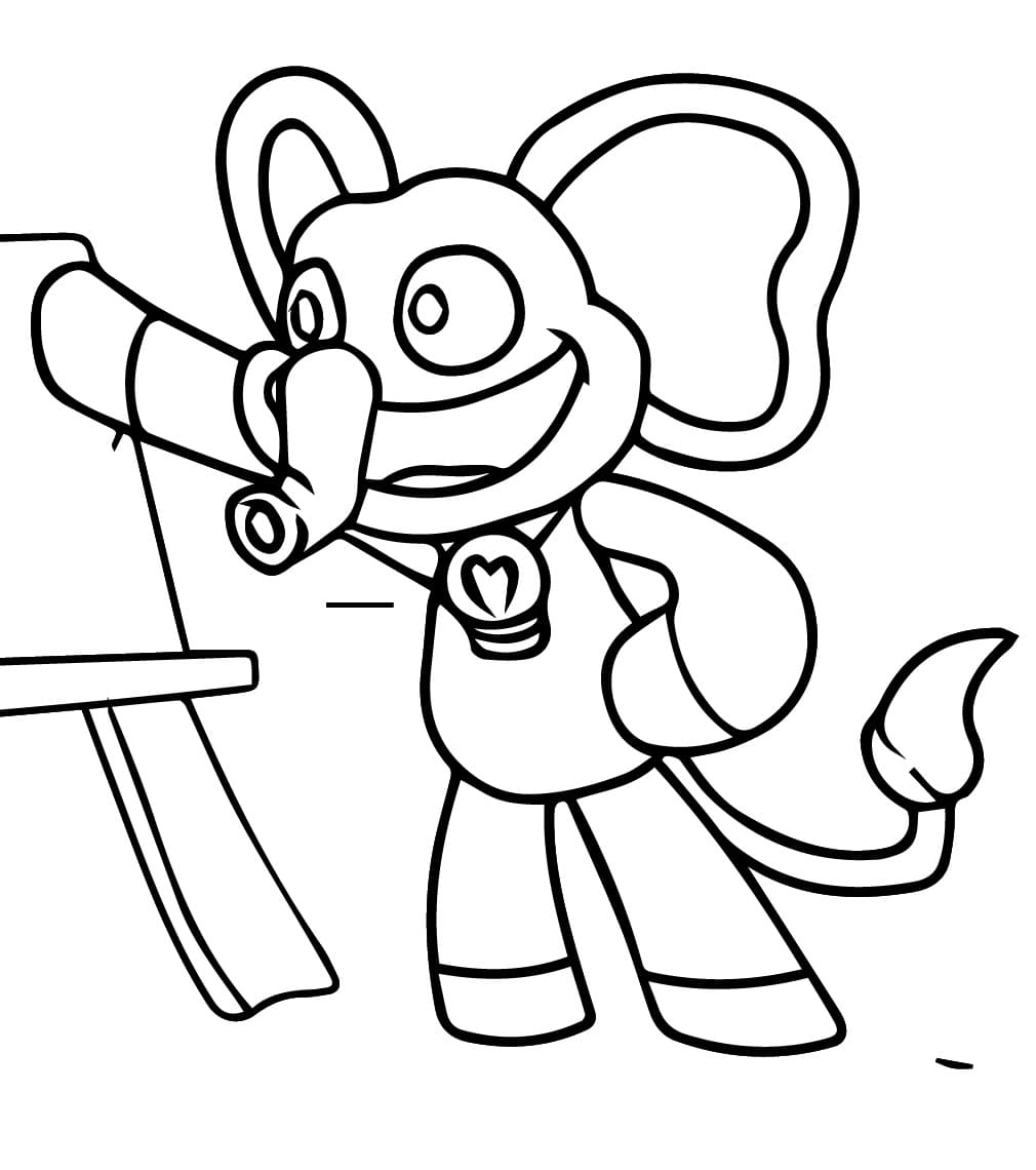 Smiling Critters Bubba Bubbaphant coloring page