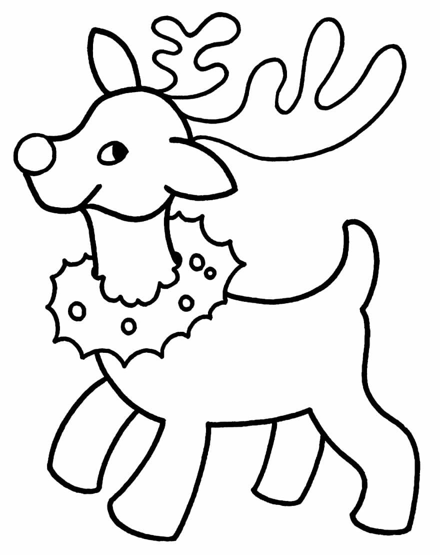 Un Renne de Noël très Joyeux coloring page