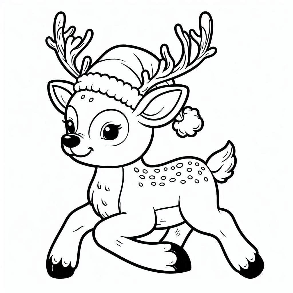 Un Renne de Noël coloring page