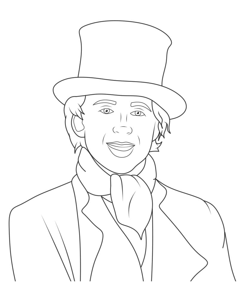 Willy Wonka coloring page