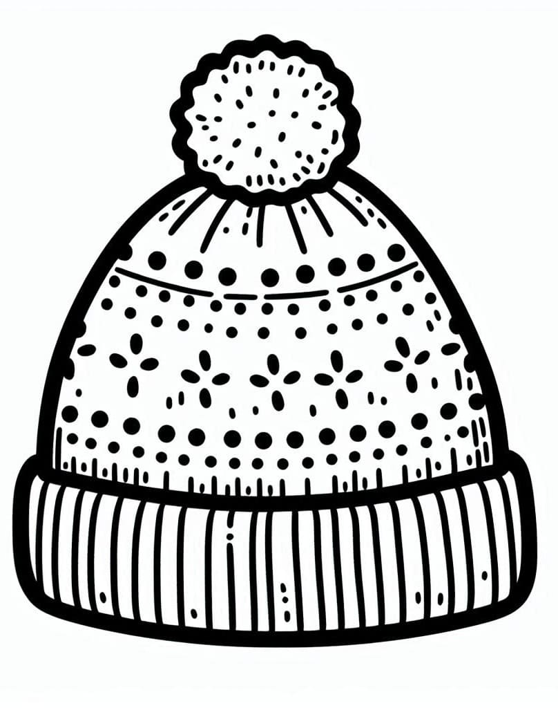 Coloriage Bonnet d'hiver