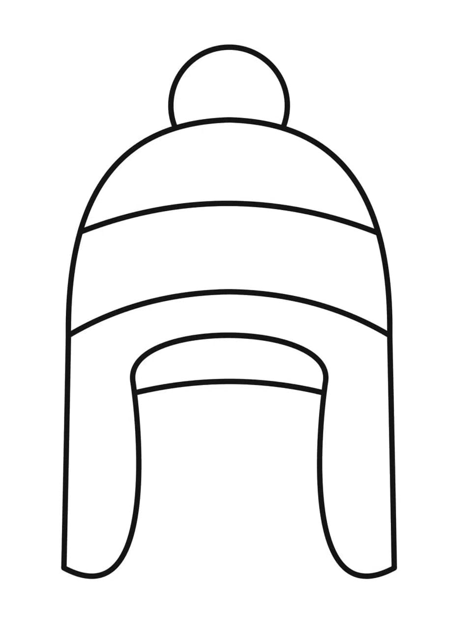 Bonnet facile coloring page