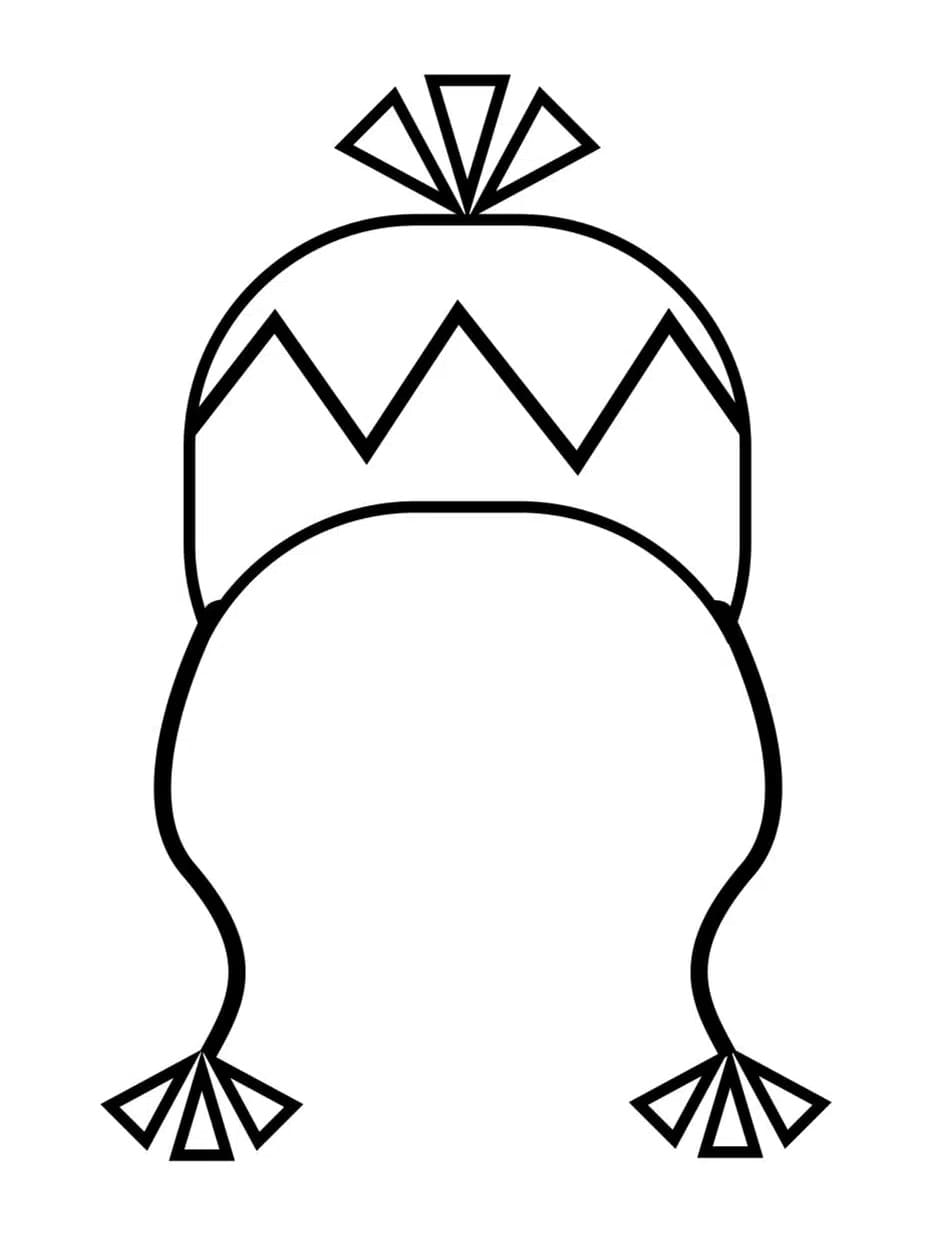 Bonnet simple coloring page