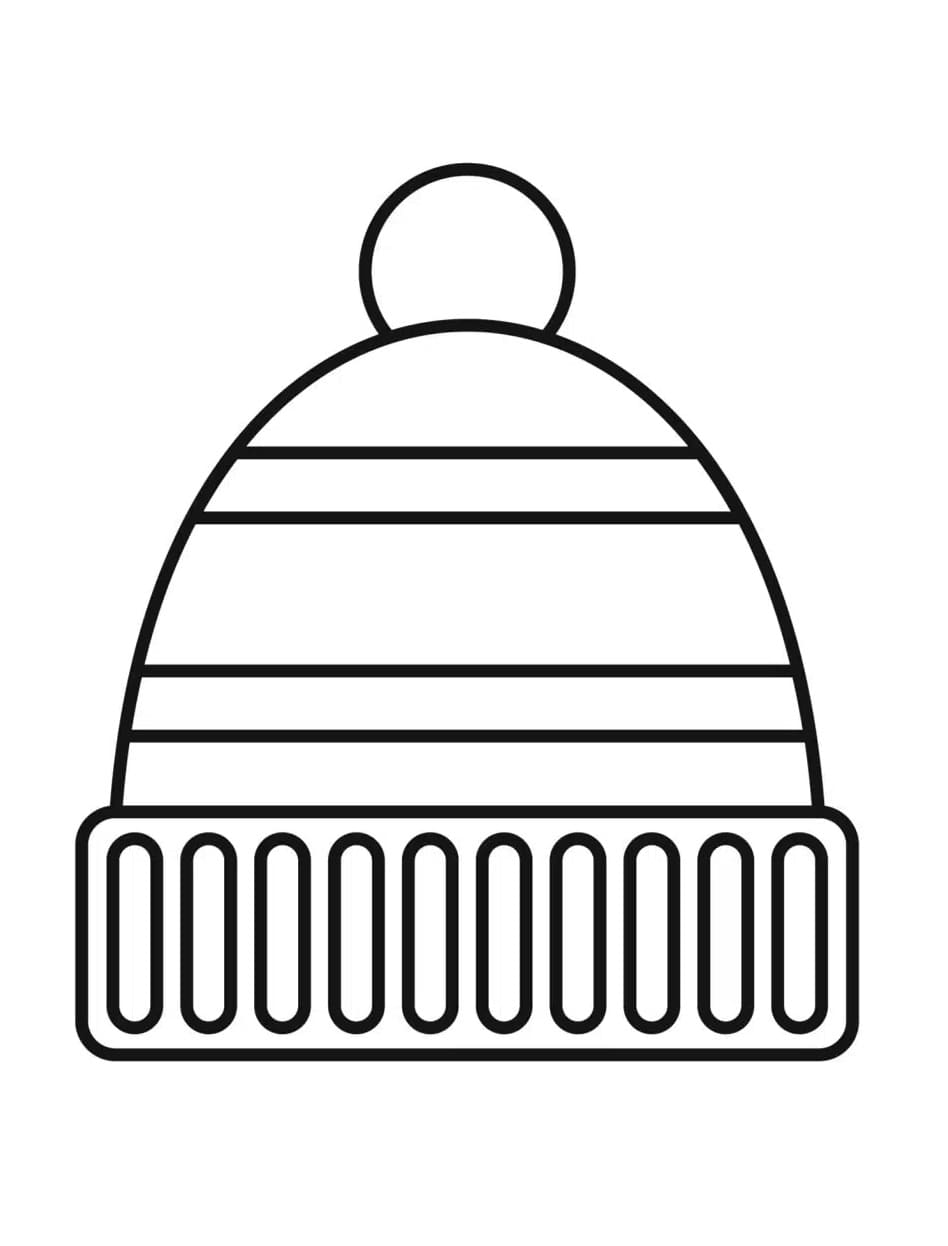 Bonnet très facile coloring page