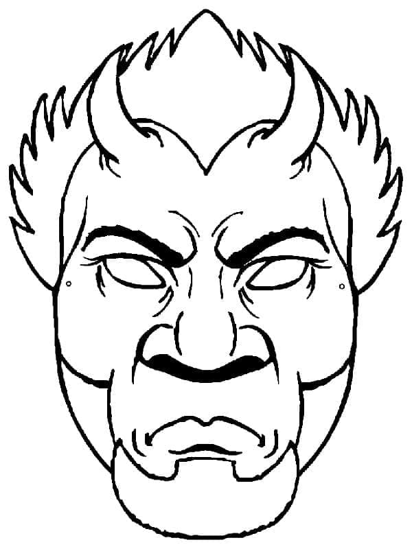 Coloriage Dessin de masque d'Halloween gratuit