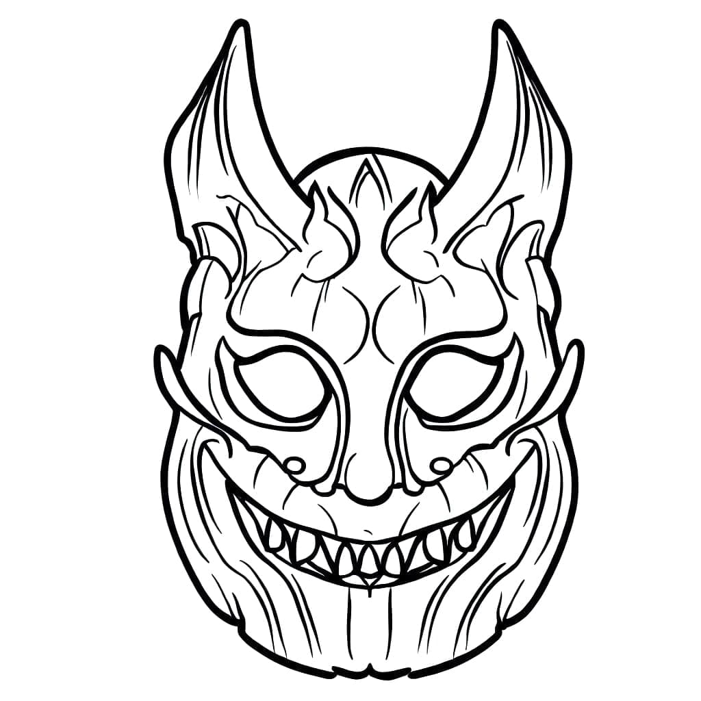 Dessin de masque d’Halloween coloring page