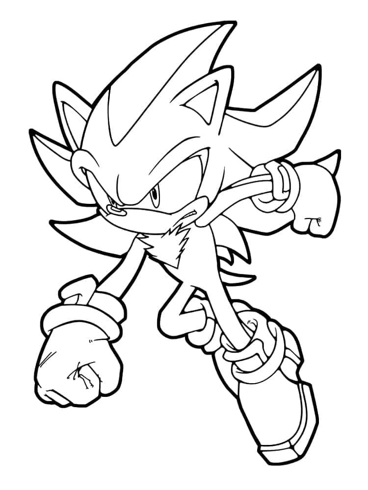 Dessin de Shadow Sonic Gratuit coloring page