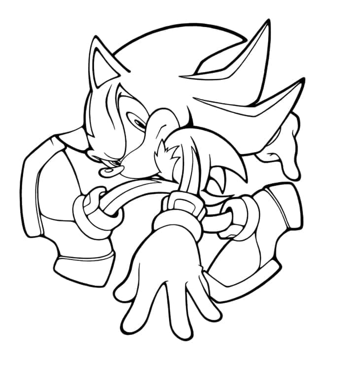 Coloriage Dessin de Shadow Sonic